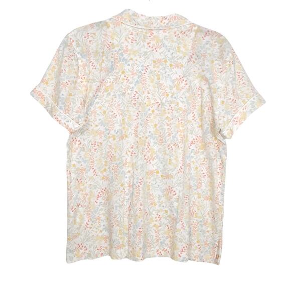 Lauren Ralph Lauren Black Label Pajama Set L Bermuda Shorts Notch Collar Floral - Picture 3 of 16